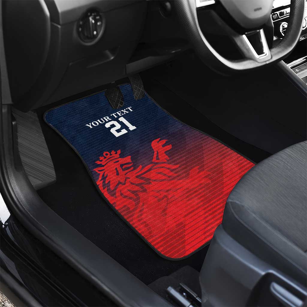 Custom Qatar Cricket Car Mats Red Sporty Pattern LT9 - Wonder Print Shop