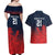 Custom Qatar Cricket Couples Matching Off Shoulder Maxi Dress and Hawaiian Shirt Red Sporty Pattern LT9 - Wonder Print Shop