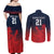 Custom Qatar Cricket Couples Matching Off Shoulder Maxi Dress and Long Sleeve Button Shirt Red Sporty Pattern LT9 - Wonder Print Shop