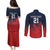 Custom Qatar Cricket Couples Matching Puletasi and Long Sleeve Button Shirt Red Sporty Pattern LT9 - Wonder Print Shop