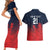 Custom Qatar Cricket Couples Matching Short Sleeve Bodycon Dress and Hawaiian Shirt Red Sporty Pattern LT9 - Wonder Print Shop