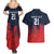Custom Qatar Cricket Couples Matching Summer Maxi Dress and Hawaiian Shirt Red Sporty Pattern LT9 - Wonder Print Shop