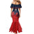 Custom Qatar Cricket Family Matching Mermaid Dress and Hawaiian Shirt Red Sporty Pattern LT9 - Wonder Print Shop