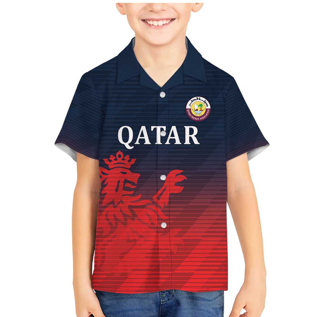 Custom Qatar Cricket Family Matching Mermaid Dress and Hawaiian Shirt Red Sporty Pattern LT9 - Wonder Print Shop
