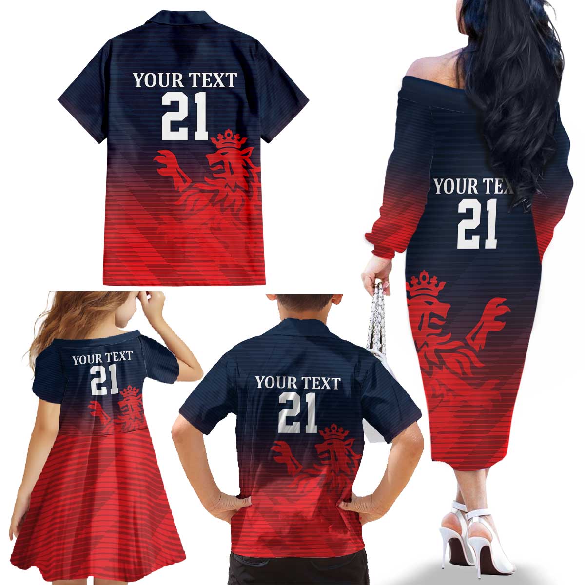 Custom Qatar Cricket Family Matching Off The Shoulder Long Sleeve Dress and Hawaiian Shirt Red Sporty Pattern - Wonder Print Shop