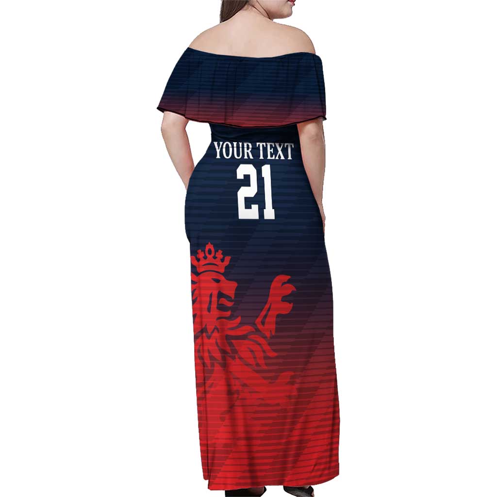 Custom Qatar Cricket Family Matching Off Shoulder Maxi Dress and Hawaiian Shirt Red Sporty Pattern LT9 - Wonder Print Shop