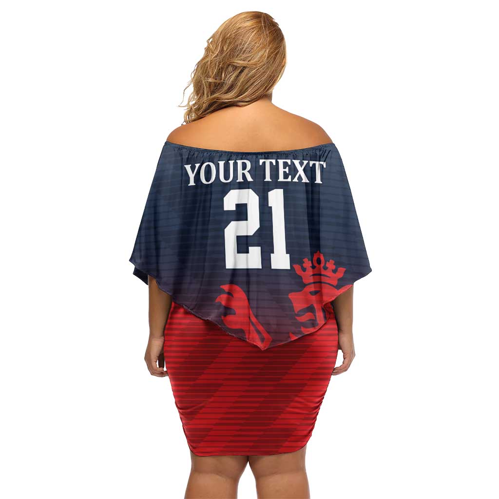 Custom Qatar Cricket Family Matching Off Shoulder Short Dress and Hawaiian Shirt Red Sporty Pattern LT9 - Wonder Print Shop