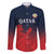 Custom Qatar Cricket Family Matching Puletasi and Hawaiian Shirt Red Sporty Pattern - Wonder Print Shop