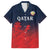 Custom Qatar Cricket Family Matching Short Sleeve Bodycon Dress and Hawaiian Shirt Red Sporty Pattern - Wonder Print Shop