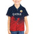 Custom Qatar Cricket Family Matching Short Sleeve Bodycon Dress and Hawaiian Shirt Red Sporty Pattern - Wonder Print Shop