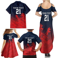 Custom Qatar Cricket Family Matching Summer Maxi Dress and Hawaiian Shirt Red Sporty Pattern - Wonder Print Shop