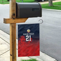 Custom Qatar Cricket Garden Flag Red Sporty Pattern - Wonder Print Shop