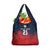 Custom Qatar Cricket Grocery Bag Red Sporty Pattern