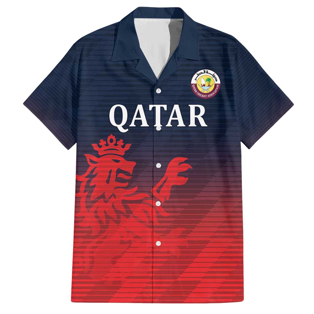 Custom Qatar Cricket Hawaiian Shirt Red Sporty Pattern - Wonder Print Shop