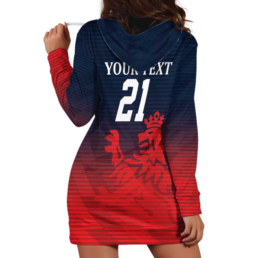 Custom Qatar Cricket Hoodie Dress Red Sporty Pattern - Wonder Print Shop