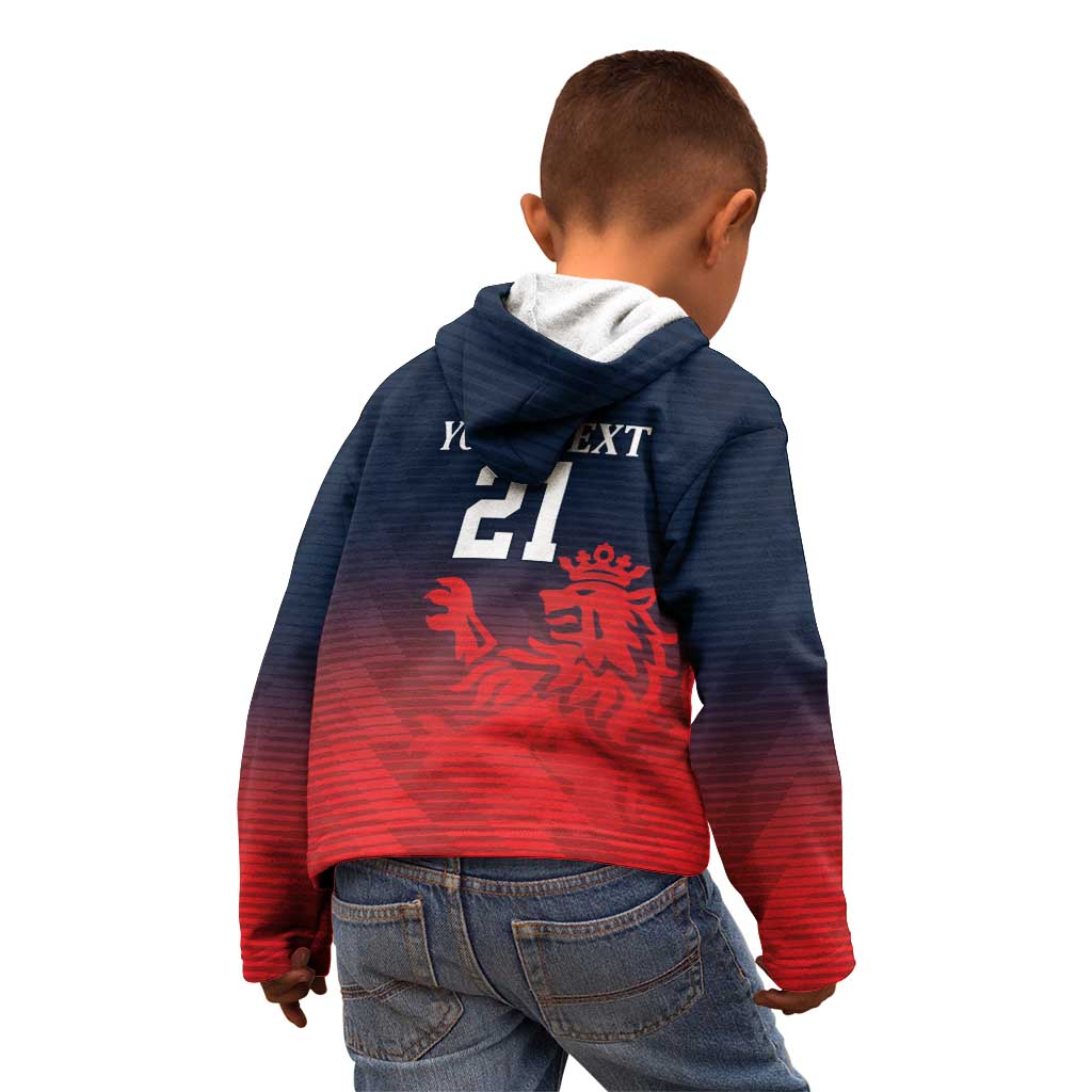 Custom Qatar Cricket Kid Hoodie Red Sporty Pattern - Wonder Print Shop
