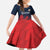 Custom Qatar Cricket Kid Short Sleeve Dress Red Sporty Pattern - Wonder Print Shop