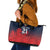 Custom Qatar Cricket Leather Tote Bag Red Sporty Pattern - Wonder Print Shop