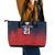 Custom Qatar Cricket Leather Tote Bag Red Sporty Pattern - Wonder Print Shop