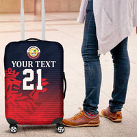 Custom Qatar Cricket Luggage Cover Red Sporty Pattern - Wonder Print Shop