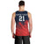 Custom Qatar Cricket Men Tank Top Red Sporty Pattern - Wonder Print Shop