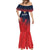 Custom Qatar Cricket Mermaid Dress Red Sporty Pattern - Wonder Print Shop