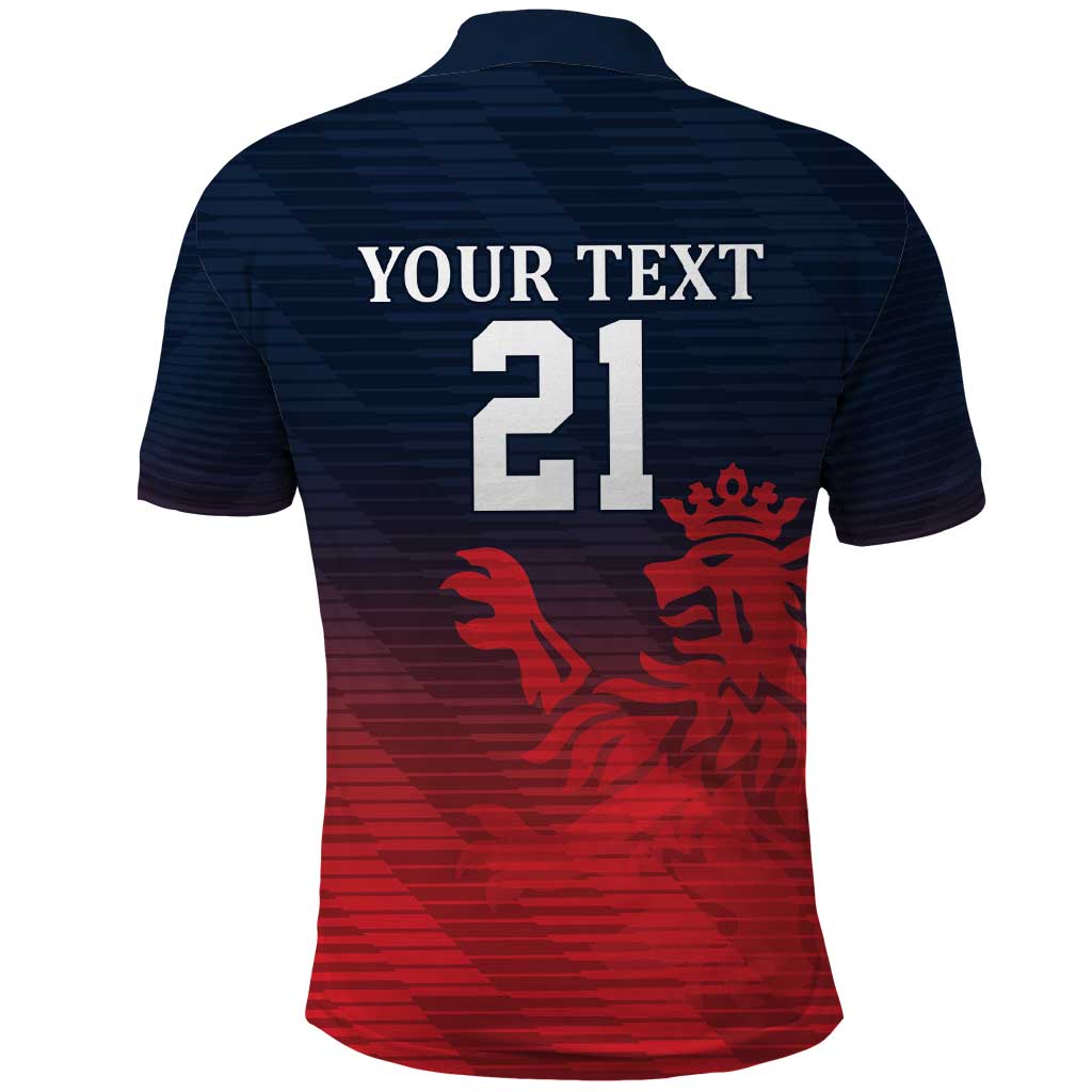 Custom Qatar Cricket Polo Shirt Red Sporty Pattern - Wonder Print Shop