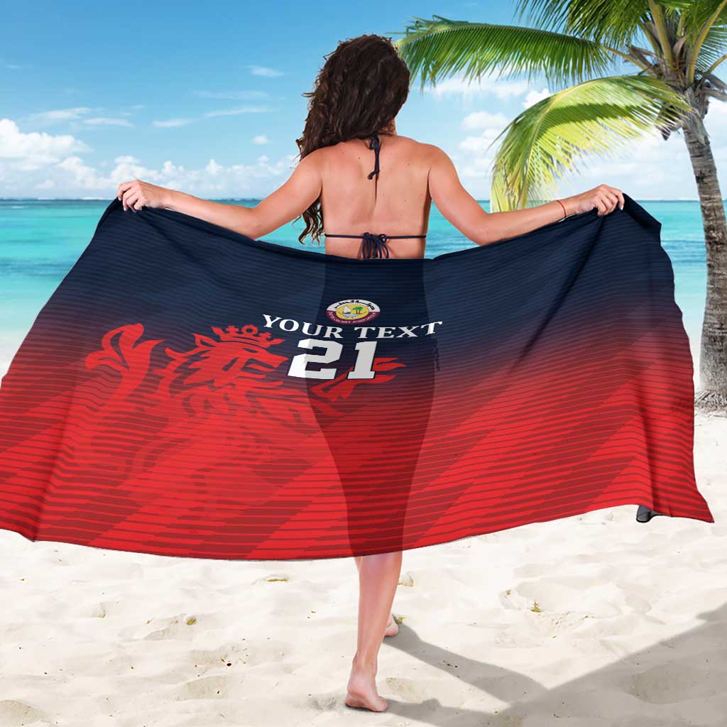 Custom Qatar Cricket Sarong Red Sporty Pattern - Wonder Print Shop