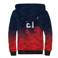 Custom Qatar Cricket Sherpa Hoodie Red Sporty Pattern - Wonder Print Shop