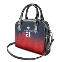 Custom Qatar Cricket Shoulder Handbag Red Sporty Pattern