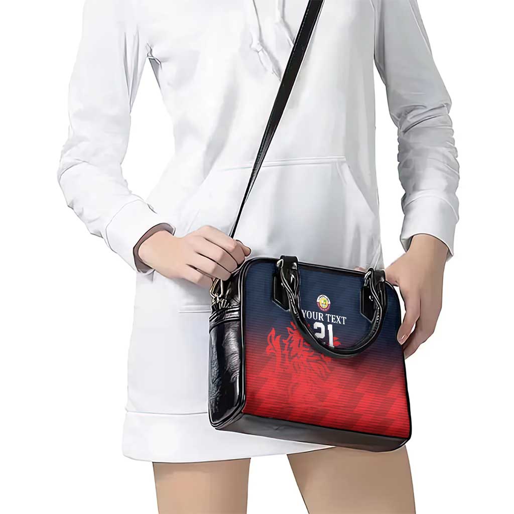 Custom Qatar Cricket Shoulder Handbag Red Sporty Pattern
