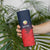 Custom Qatar Cricket Skinny Tumbler Red Sporty Pattern - Wonder Print Shop