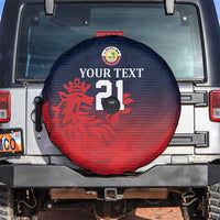 Custom Qatar Cricket Spare Tire Cover Red Sporty Pattern - Wonder Print Shop