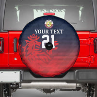 Custom Qatar Cricket Spare Tire Cover Red Sporty Pattern - Wonder Print Shop