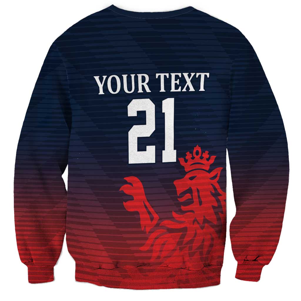 Custom Qatar Cricket Sweatshirt Red Sporty Pattern - Wonder Print Shop