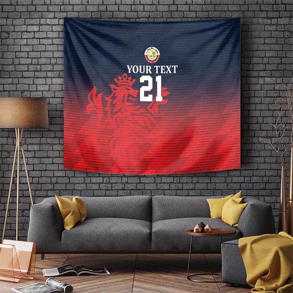 Custom Qatar Cricket Tapestry Red Sporty Pattern - Wonder Print Shop