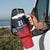 Custom Qatar Cricket Tumbler With Handle Red Sporty Pattern - Wonder Print Shop