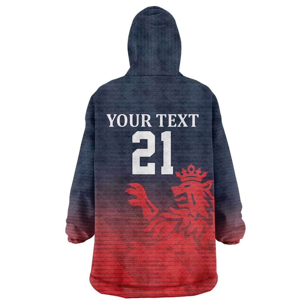Custom Qatar Cricket Wearable Blanket Hoodie Red Sporty Pattern - Wonder Print Shop