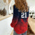Custom Qatar Cricket Women Casual Shirt Red Sporty Pattern - Wonder Print Shop