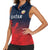 Custom Qatar Cricket Women Sleeveless Polo Shirt Red Sporty Pattern - Wonder Print Shop