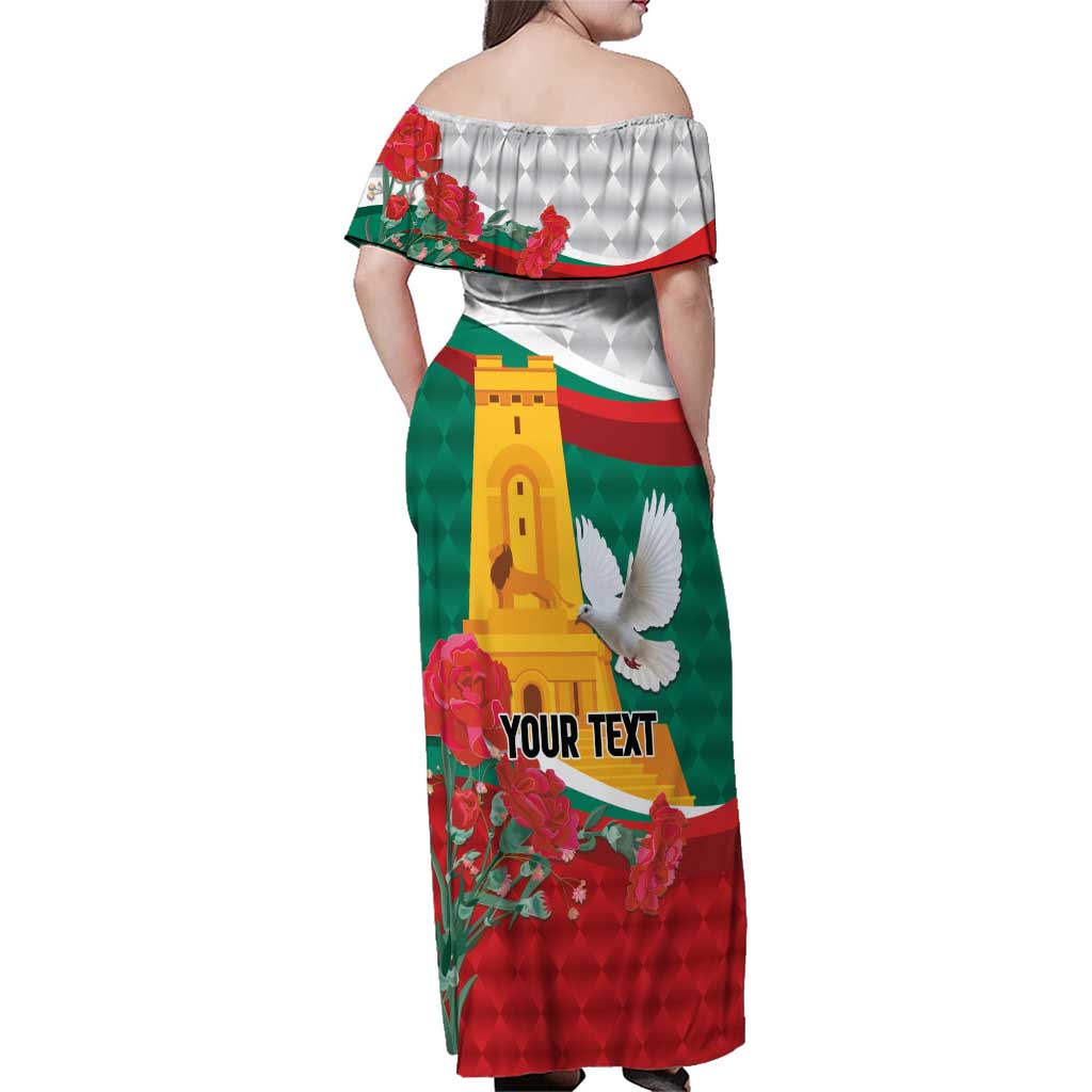 Bulgaria Liberation Personalized Family Matching Off Shoulder Maxi Dress and Hawaiian Shirt Suedinenieto Pravi Silata