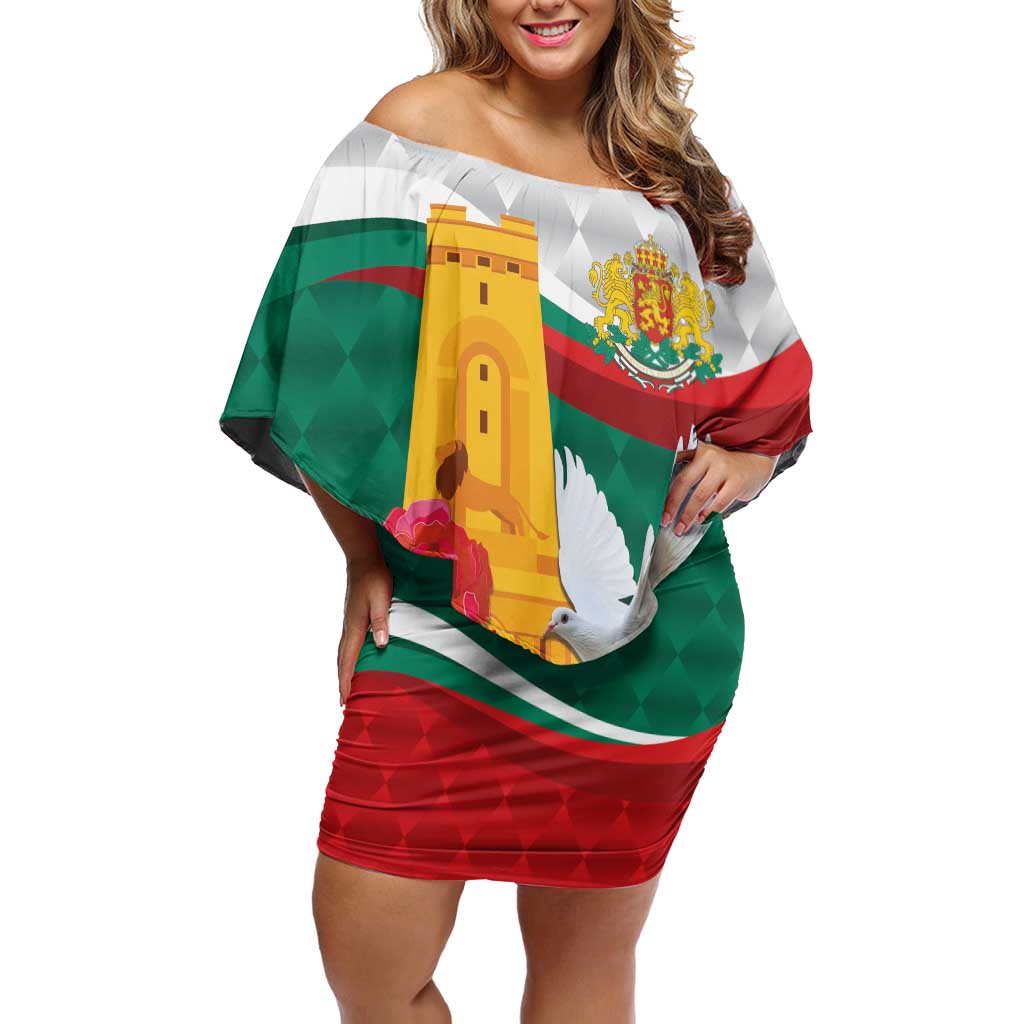 Bulgaria Liberation Personalized Family Matching Off Shoulder Short Dress and Hawaiian Shirt Suedinenieto Pravi Silata