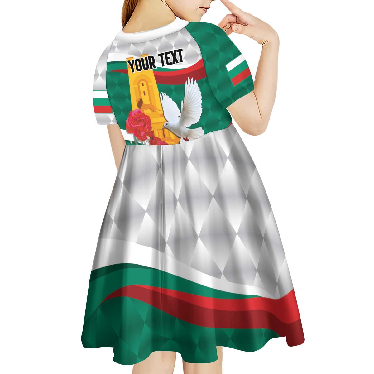 Bulgaria Liberation Personalized Kid Short Sleeve Dress Suedinenieto Pravi Silata