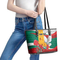 Bulgaria Liberation Personalized Leather Tote Bag Suedinenieto Pravi Silata