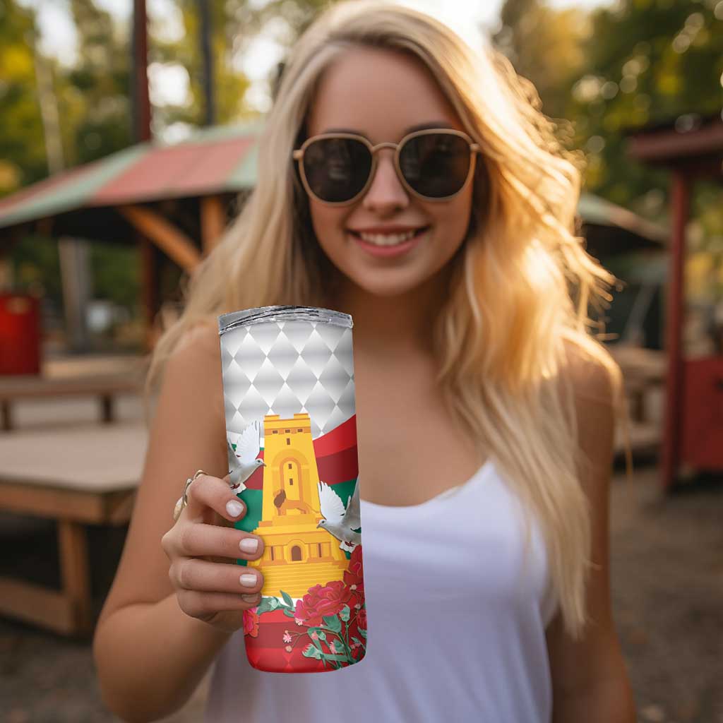 Bulgaria Liberation Personalized Skinny Tumbler Suedinenieto Pravi Silata