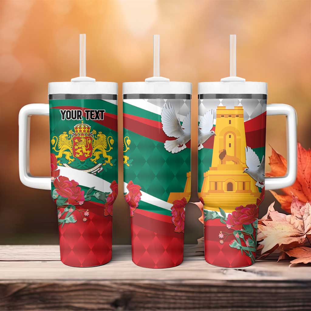 Bulgaria Liberation Personalized Tumbler With Handle Suedinenieto Pravi Silata