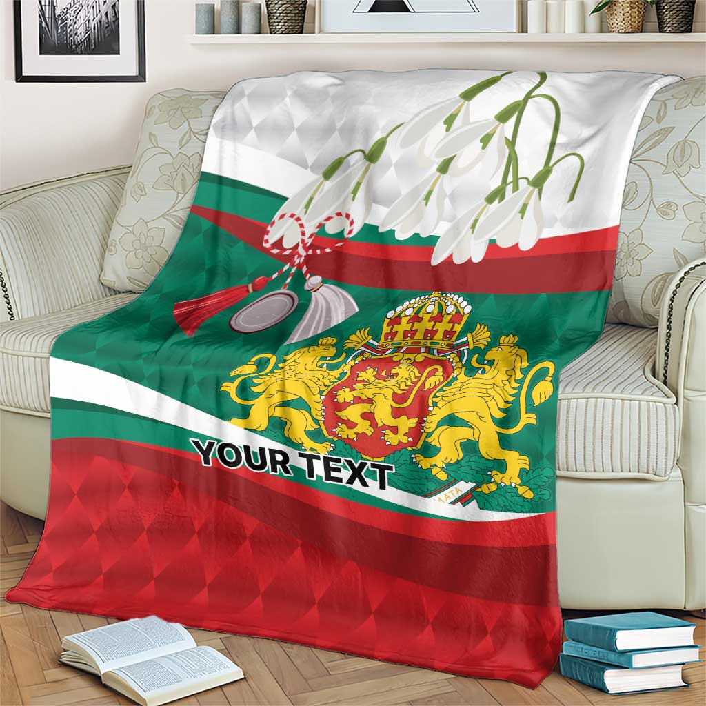 Republic of Bulgaria Personalized Blanket Crowned Golden Lion Suedinenieto Pravi Silata