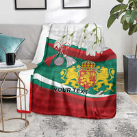 Republic of Bulgaria Personalized Blanket Crowned Golden Lion Suedinenieto Pravi Silata
