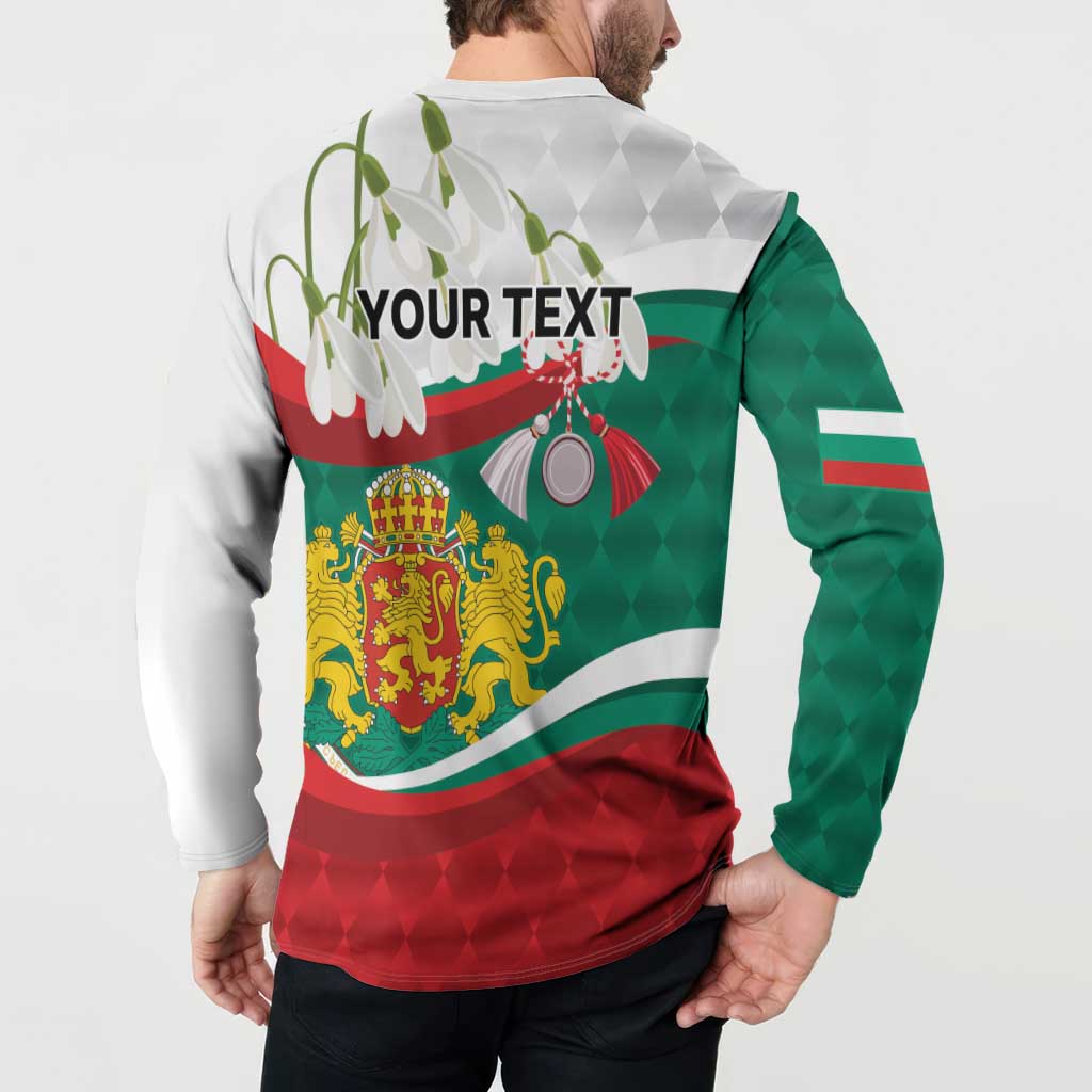 Republic of Bulgaria Personalized Button Sweatshirt Crowned Golden Lion Suedinenieto Pravi Silata