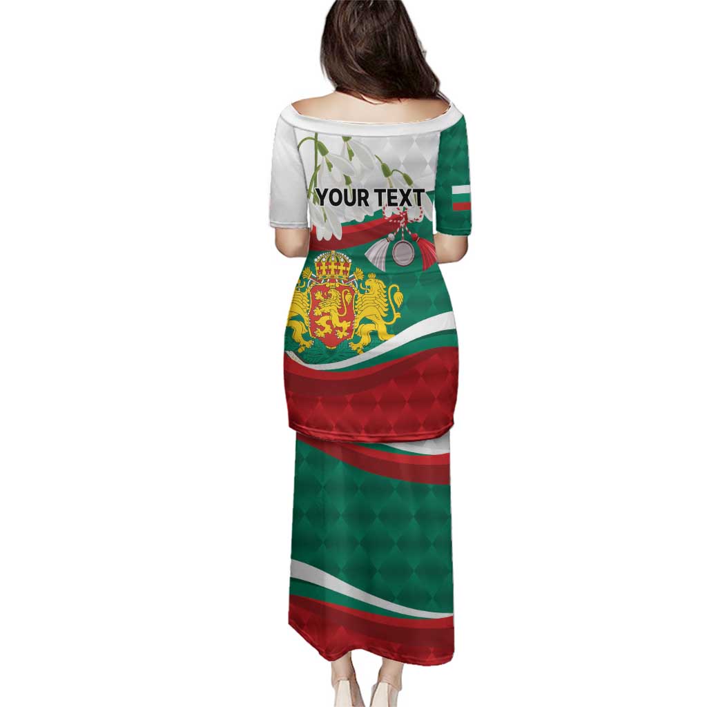 Republic of Bulgaria Personalized Family Matching Puletasi and Hawaiian Shirt Crowned Golden Lion Suedinenieto Pravi Silata